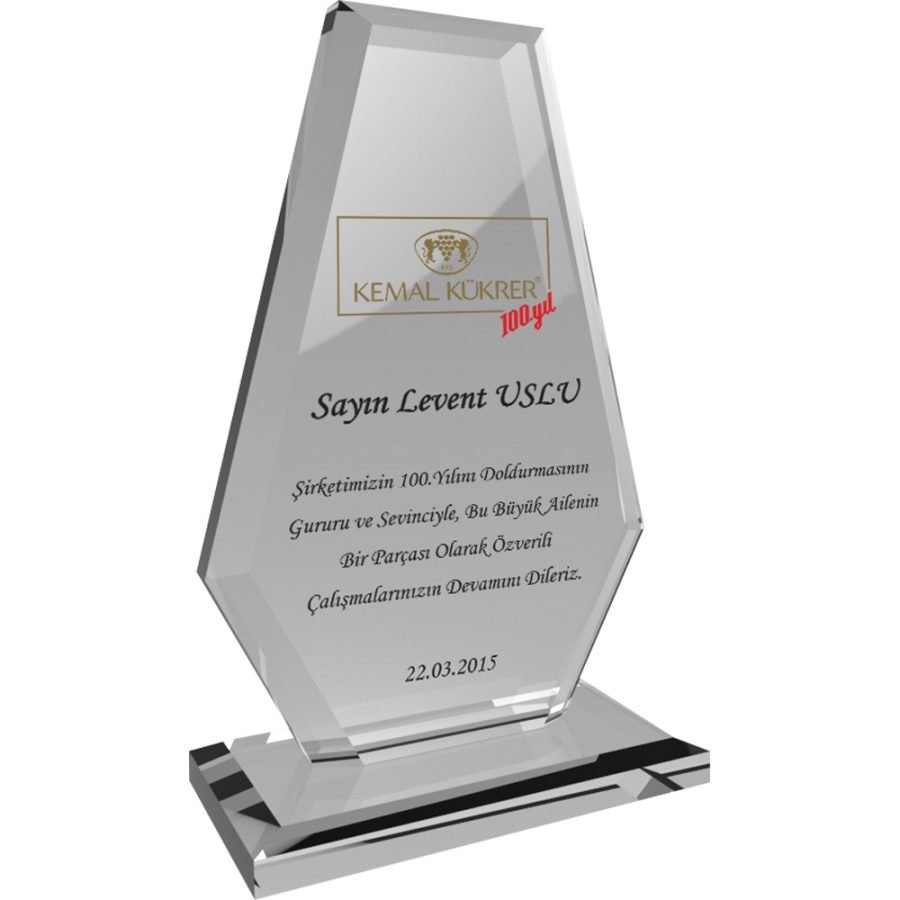 Kristal Plaket Şeffaf