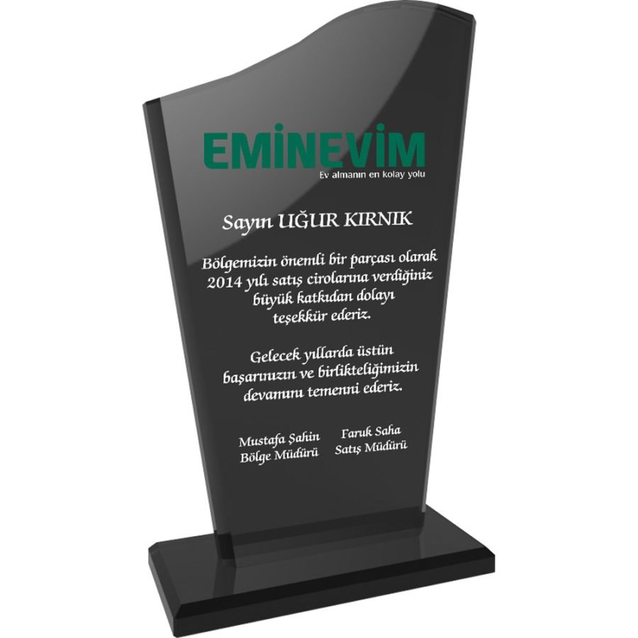 Kristal Plaket Füme