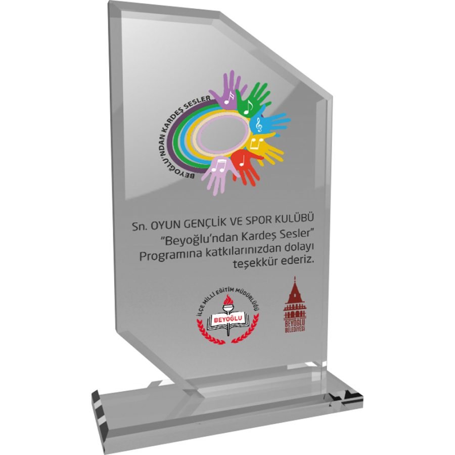 Kristal Plaket Şeffaf