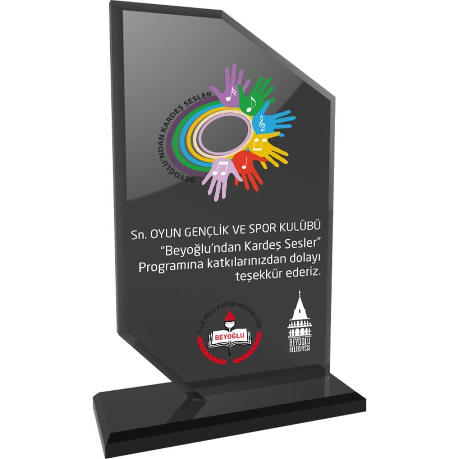 Kristal Plaket Füme